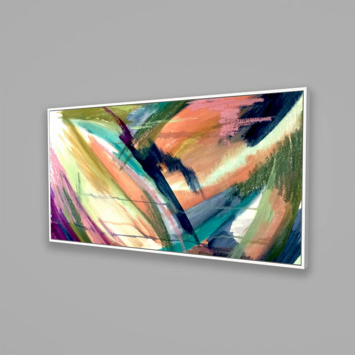 Art Street Canvas Painting Water Mini Abstract Digital Decorative Luxury Paintings with Frame for Home & Office Décor (Size 22 X 46 Inches)