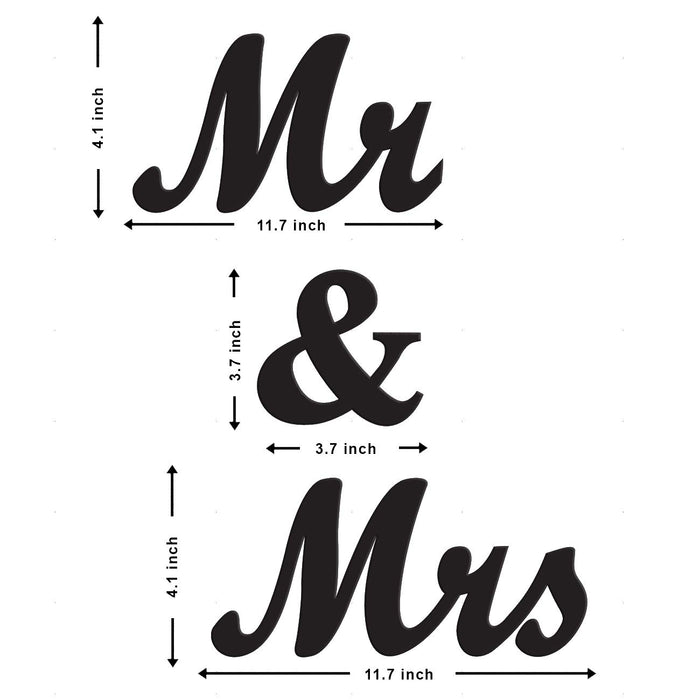 Art Street Mr & Mrs MDF Plaque Painted Cutout Ready to Hang Home Décor Wall Art