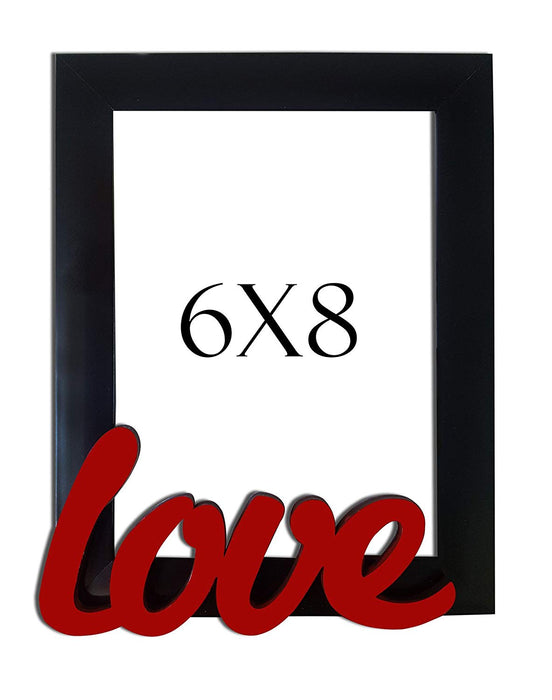 Love Customize Table Photo Frame Red and Black ( Size 6x8 )