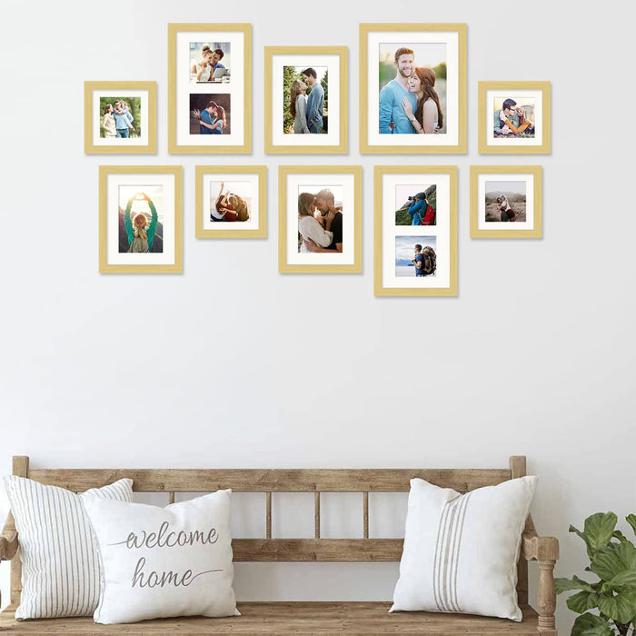 Art Street Photo Frames for Home Décor Set of 10 Wall Photo Frames for Living Room Decoration (Size - 4 x 6 Inches, 5 x 5 Inches, 6 x 8 Inches)