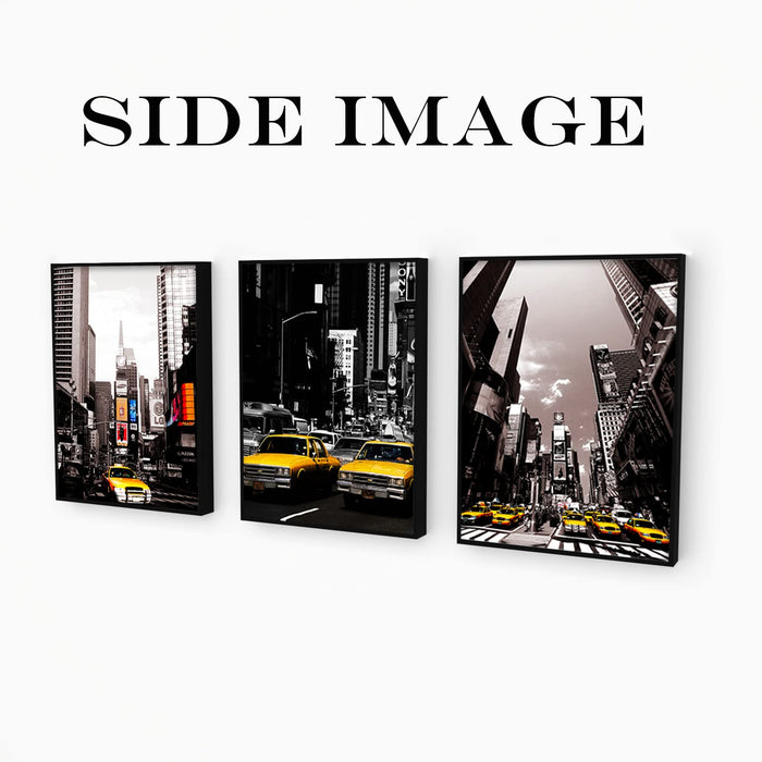 Art Street Set of 3 New York Life Wall Art Canvas Painting with Frame for Home Decoration (13 x 17 Inches)