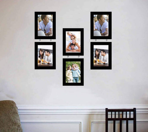 Home Lit Fiber Wood Photo Frame Set of 5 ( Size 8x8, 8x10 inches )