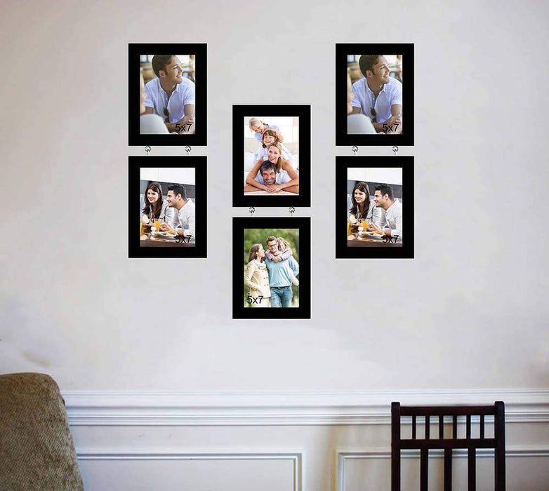 Elegant Drop Chain Synthetic Photo Frame Set Of 6