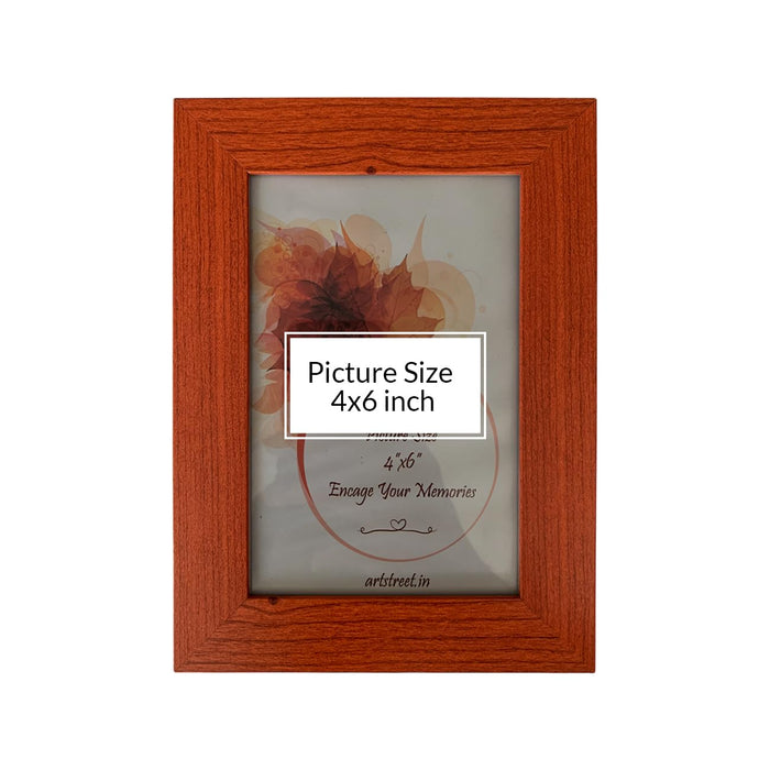 Art Street Photo Frame For Home Décor, Picture Frame for Decoration (Brown, 4x6 inch)