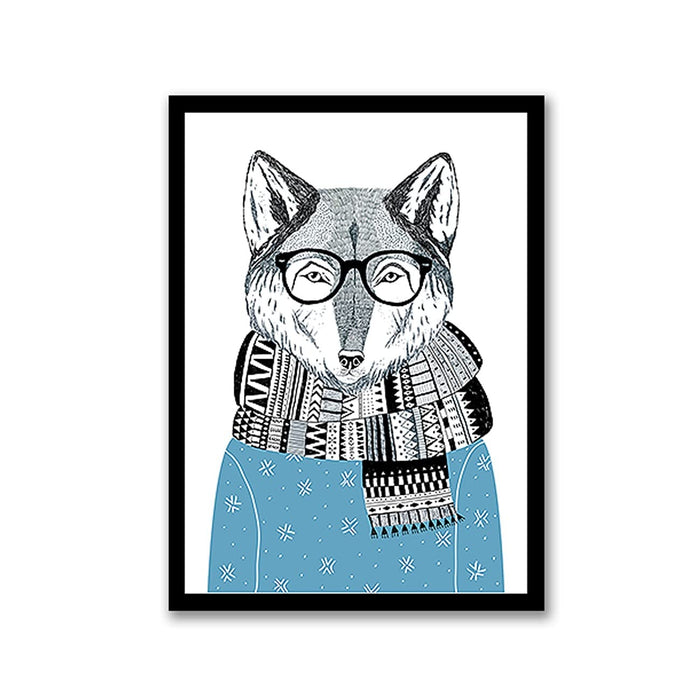 Art Street The Winter Wolf Pencil Design Wall Art Artwork Posters for Home, Kids Room, Wall Hanging Decor & Living Room Decoration I Modern Luxury Decorative gifts (12.9 x 17.7 Inches)