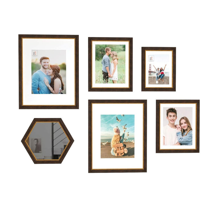 Art Street Set of 6 Wall Photo frames for Home Décor 3D-Timeline (11x14, 6x8, 8x10, 10 Inchs, )