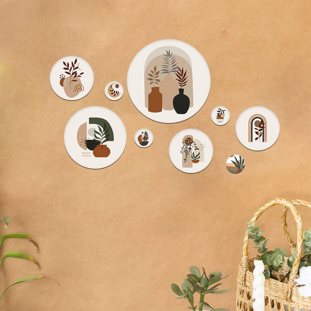 Mdf Sticker Art Street MDF Wall Plates, MDF Sticker, Abstract Boho Floral Line Art ...