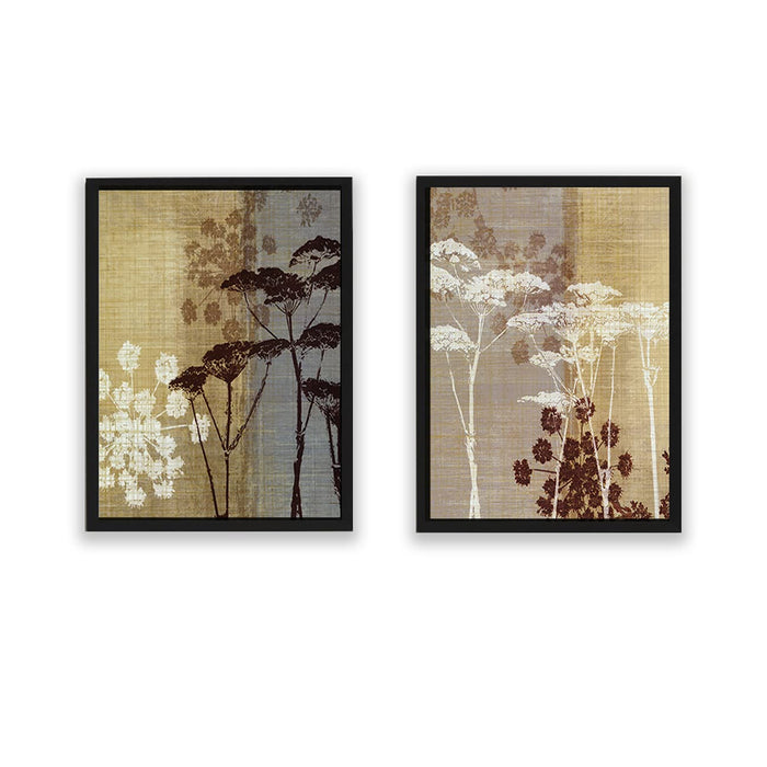 ‎Art Street Nature Lace Framed Art Print for Home, Office, Wall Hanging Decor & Living Room Decoration I Modern Luxury Decorative gifts (Set of 2, 12.9 x 17.7 Inches)