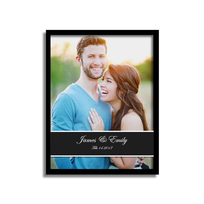 Art Street Personalized Date & Name Display Photo to Canvas Print Wall Art Print -Size 8x10 Inches