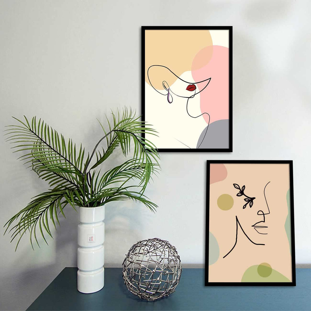 Set of 3 Art Prints for Wall Décor Boho MDF Embosed 3D Framed Floral T — ART  STREET