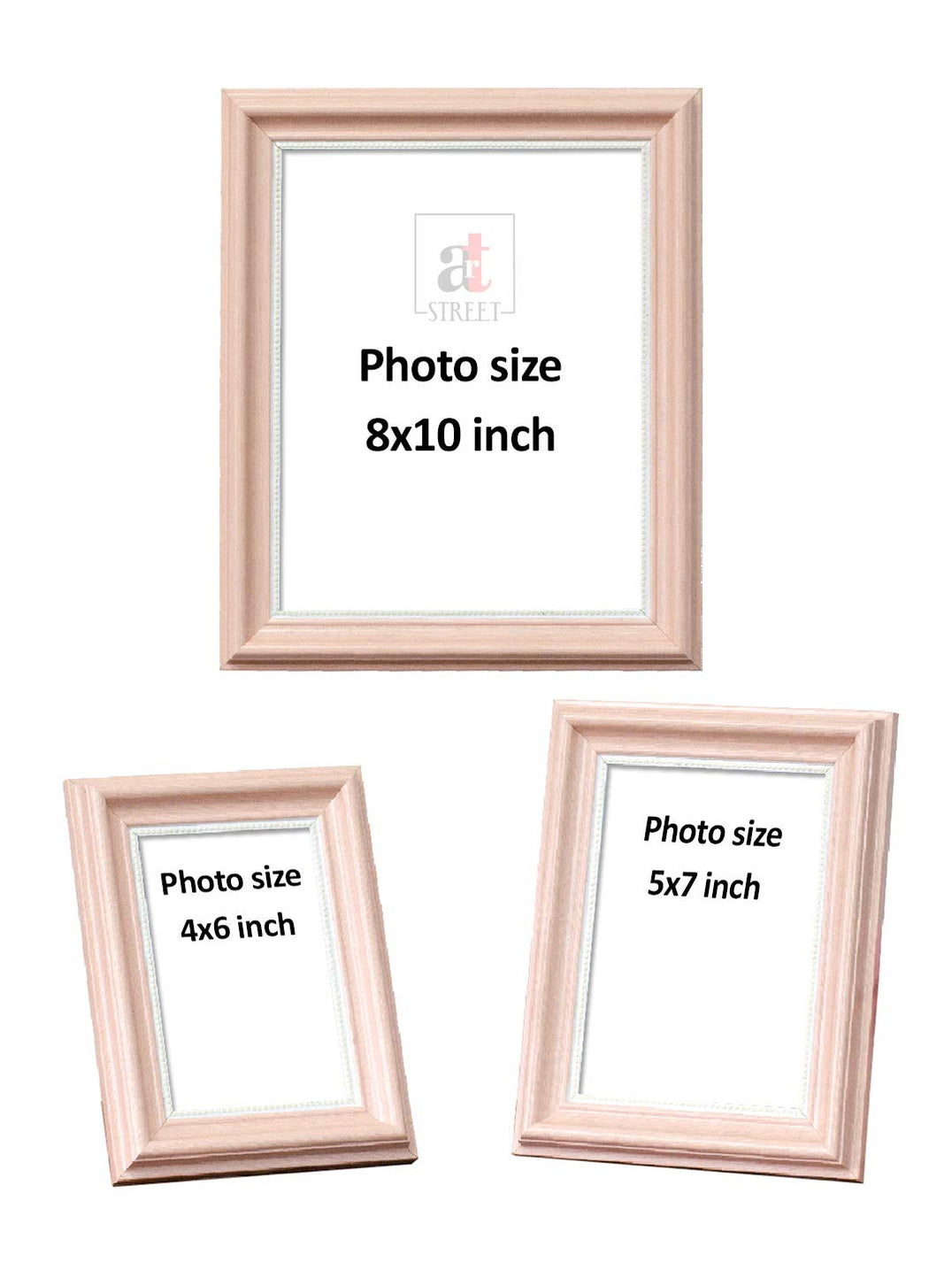 Set Of 3 Photo Frames For Table Top Display And Wall Mounting Picture