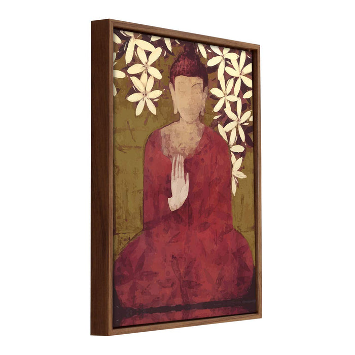 Calm buddha framed, Canvas Painting, Framed Canvas Art Print For living room.