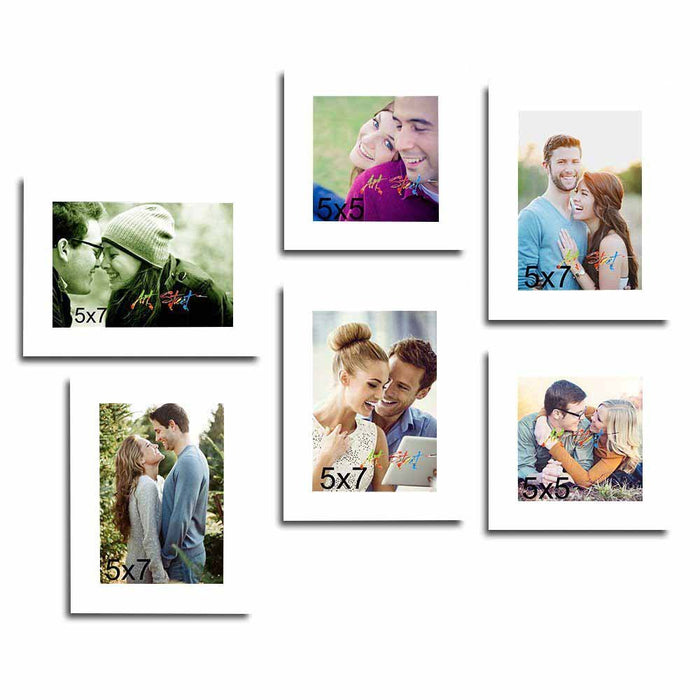Art Street Decoralicious Set of 6 Individual Photo Frame/Wall Hanging For Home Décor - White