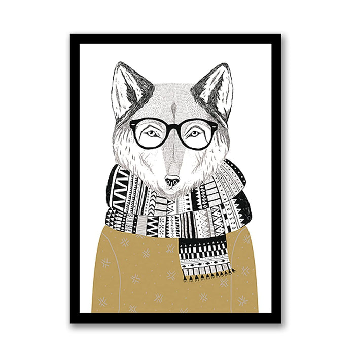 Art Street The Winter Wolf Pencil Design Wall Art Artwork Posters for Home, Kids Room, Wall Hanging Decor & Living Room Decoration I Modern Luxury Decorative gifts (12.9 x 17.7 Inches)