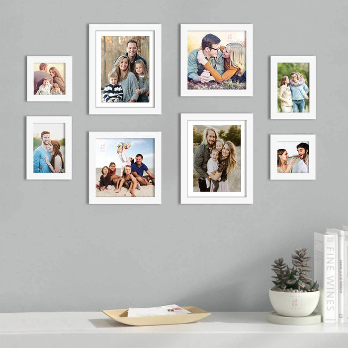 Art Street Set of 8 Wall Photo Frame, Picture Frame for Home Decor  (Size -5x5,5x7,8x8,8x10 Inchs)