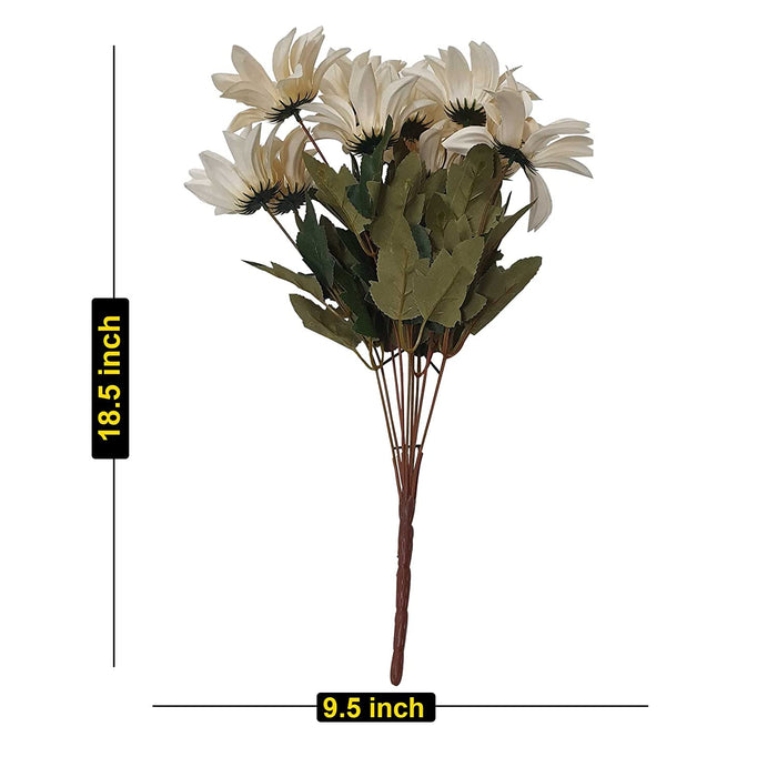 Artificial Beige Sunflower Bunch for Decorating a Wedding, Home Garden, Office (Size - 18.5 x 9.5 Inch)