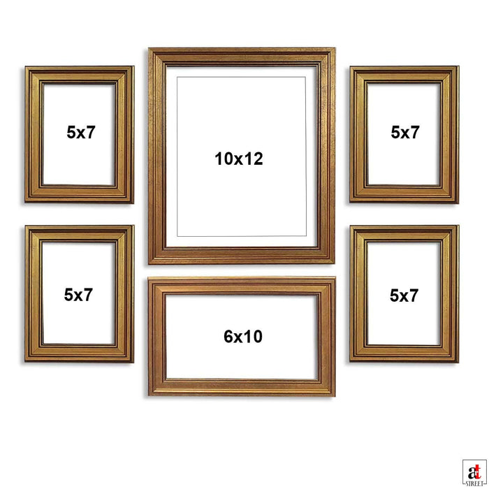 Premium Black photo frames for wall ,living room ,Gift Set of Size 5x7, 6x10, 10x12 inches