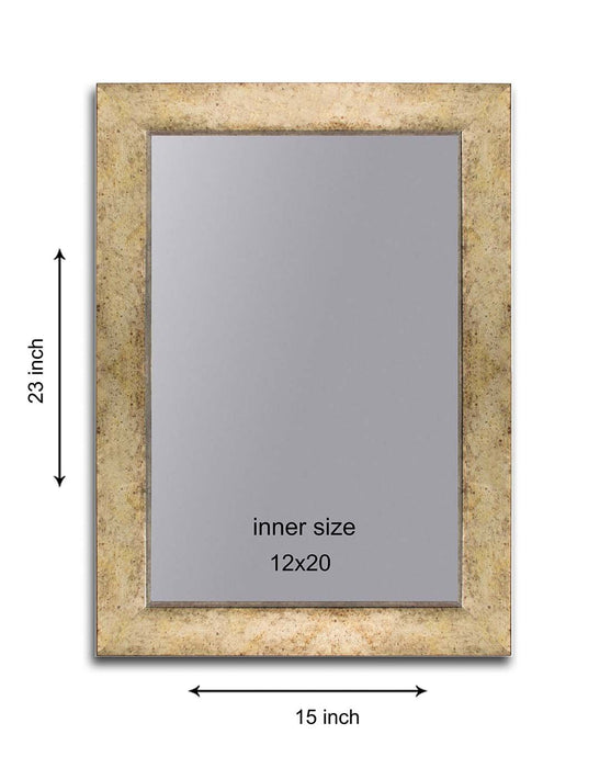 Akrotiri Wembosed Gold Wall Mirror for Wall