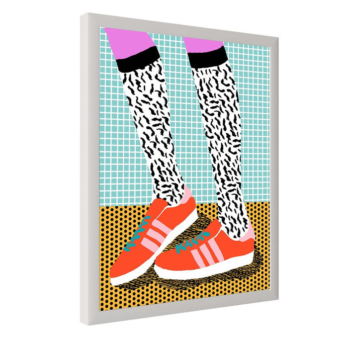 Art Street Duo sneakers Illustration Art Posters For Room Decoration, Decorative Home Wall Décor Art Posters, Wall Art For Living Room (Set Of 2, 13x17 Inch)