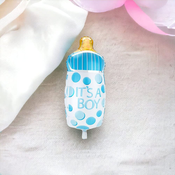 Art Street It's a Boy Baby Shower Bottle Shape Foil Balloon in Blue for Boy 32 Inches for Your Baby Welcoming Party Decoration