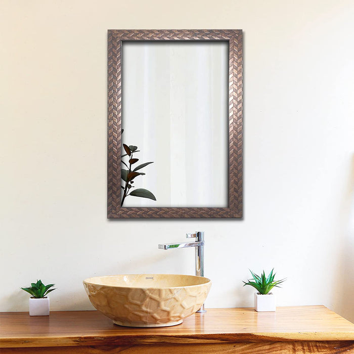 Art Street Textured Design Decorative Wall Mirror, Wall Mount Rectangu —  ART STREET