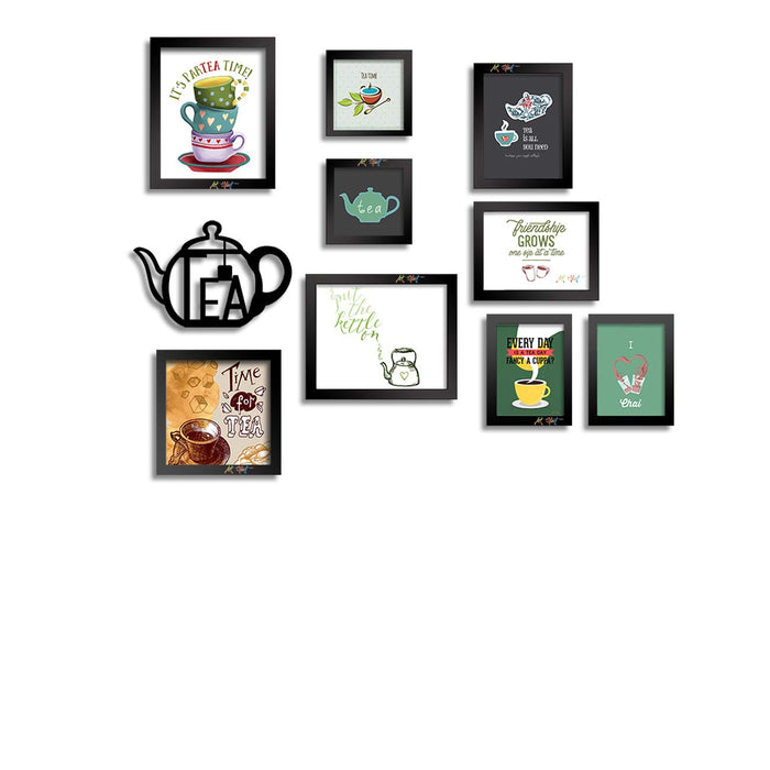 Art Street Framed Posters Set of I love TEA Posters With MDF TEA POT Plaque best suit for Home Decor and Kitchen.…