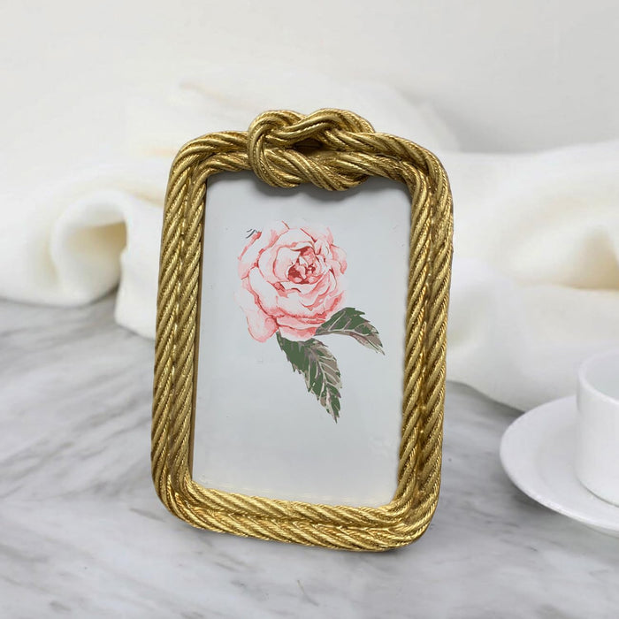 Art Street Gold Ornate Textured Hand-Crafted Resin Photo Frame For Home Decoration - Royal Gold (Size: 4x6 Inch)