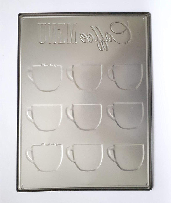 Coffee MENU Retro Metal Tin Signs ( Size 12x16 )