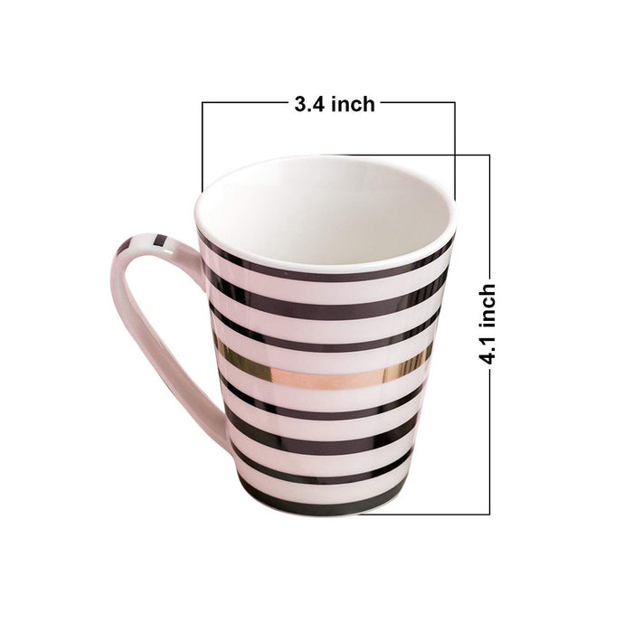 Art Street Ceramic Coffee Mug with White Interior, Unique Ceramic Tea Cup (Special Gifts, Creative & Novelty Gift Item), Capacity 350 ML