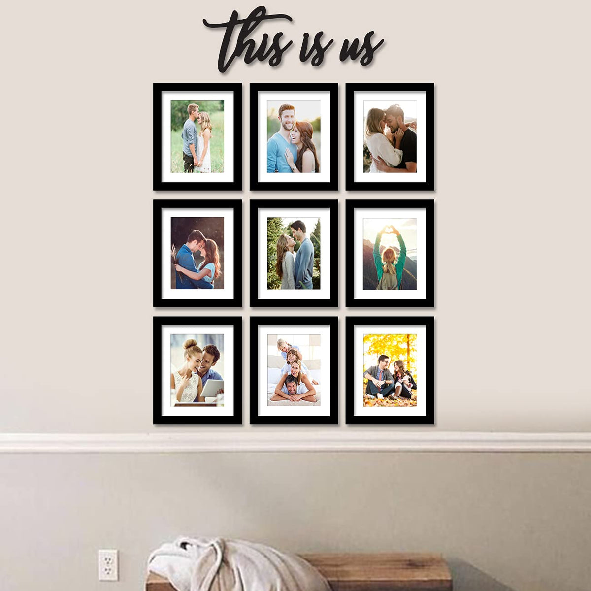 Art Street Set of 9 This Is Us Collage Wall Hanging Photo Frames for H