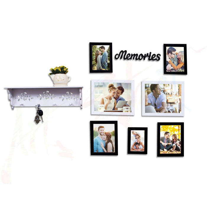 Home Memories Set of 7 Individual Photo Frame Frame Black and White