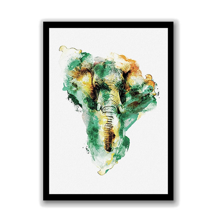 Art Street Colorful Elephant Abstract painting Art Print for Home, Kids Room, Wall Hanging Decor & Living Room Decoration I Modern Luxury Decorative gifts (12.9 x 17.7 Inches)