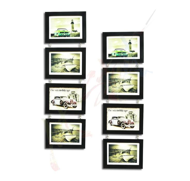 Impressive Drop Chain Synthetic Frame Set of 8 Photo Frames ( Photo Size 5x7, Ph-2513 )
