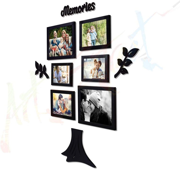 Memory Tree Individual Black Wall Photo Frame With MDF Plaque