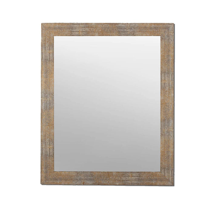 Art Street Mirror for Wall Modern Finish Mirror for Bathroom and Living Room, Golden Rust-Color, Inner Size 12 x 18 Inch, Outer Size 15 x 21 Inch