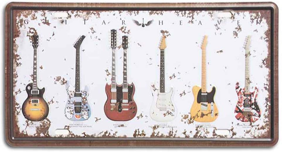 Strum A Guitar Metal Plate Poster-Galvanized Iron With Printed Top !