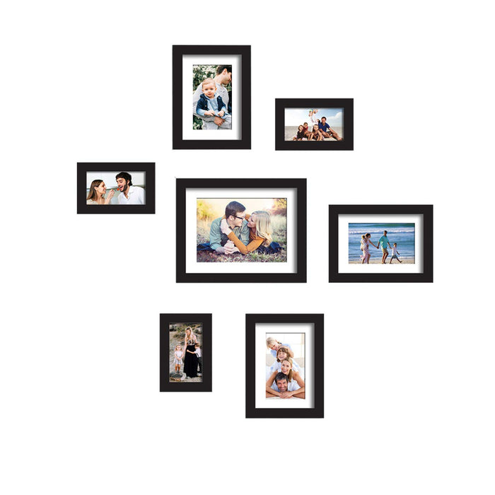 Art Street Love 7 Wall Photo Frames Collage Picture Frames Wall Gallery Mix Size (3 Units 4x6, 3 Units 6x8, 1 Unit 8x10)||