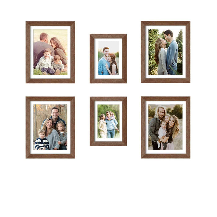 Art Street Set of 6 Wall Photo Frame, Picture Frame for Home Decor with Free Hanging Accessories (Size -6x8, 8x10 Inchs)