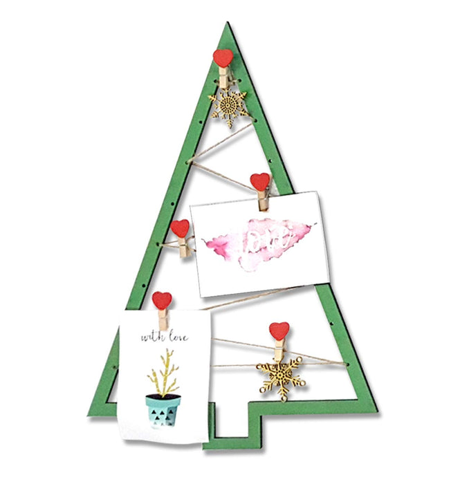 Art Street Wooden MDF Photo Hanging Hand Made Christmas Tree with Photo Clip - (20 Inchs) Christmas Gifting and Decor