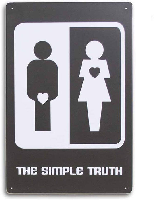 Metal Tin Sign # The Simple Truth ( Size 6 x 12 )
