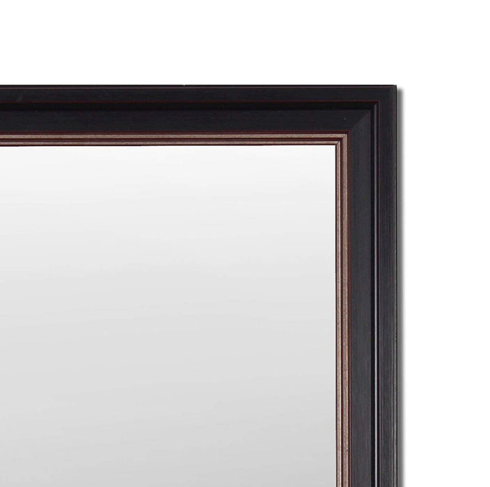 Modern Warnish Wall Decorative Mirror Black Color Inner Size 16 x 20 inch, Outer Size 19 x 23 inch