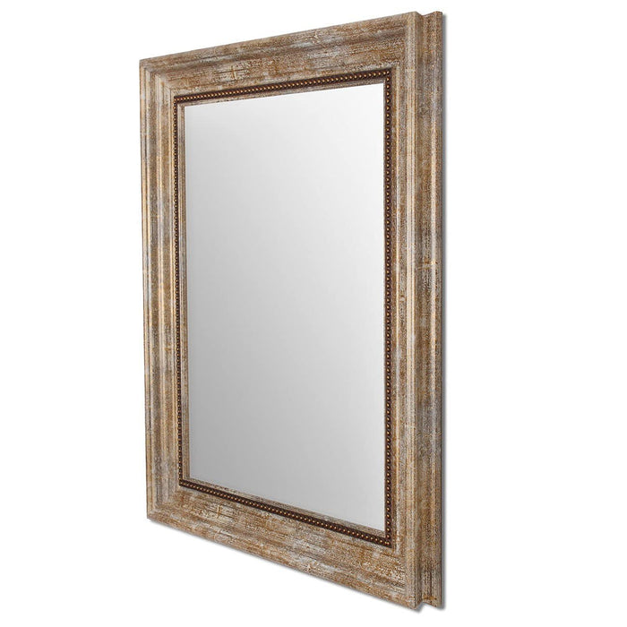 Art Street Mirror for Wall Modern Finish Mirror for Bathroom and Living Room, Beige-Color, Inner Size 12 x 16 Inch, Outer Size 16 x 20 Inch