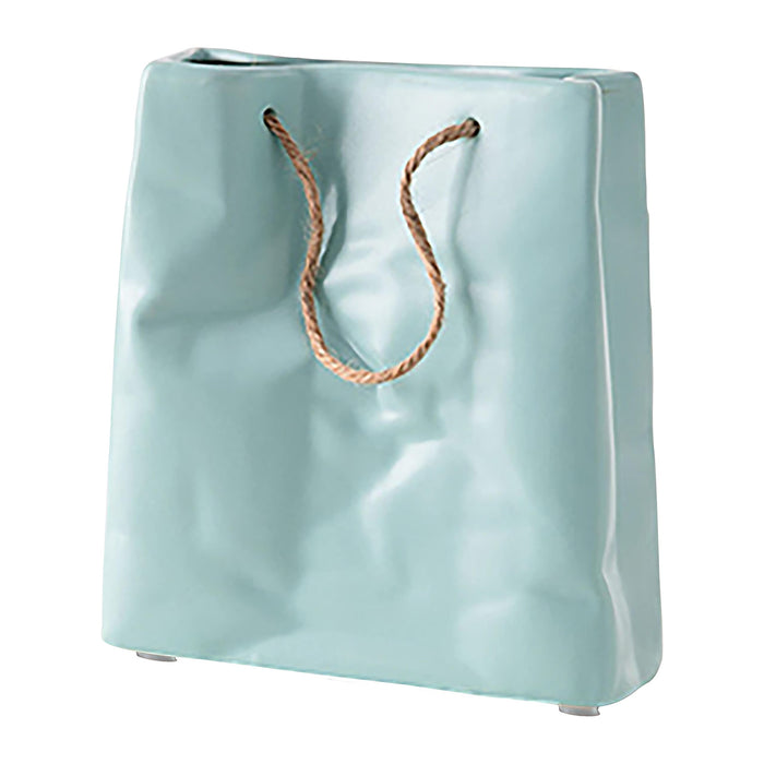 Decorative Ceramic Vase Contemporary Luxury Handbag Shape, Flower Pot for Home, Office, Living Room, Bedroom Decoration ( Size : 10x13 cm)