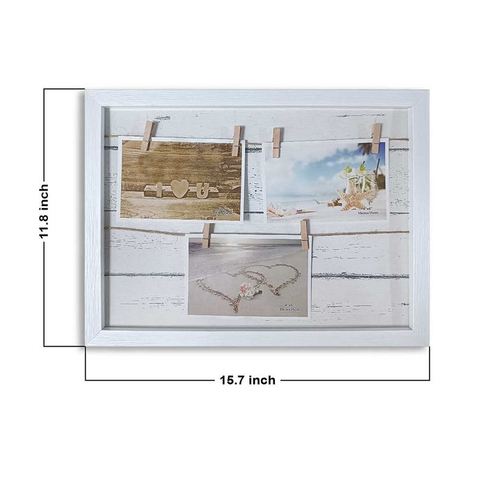 Art Street Hanging Photo Frame Photo Grid Photo Collage with Photo Clips (Size- 11.8 x 15.7 Inches)