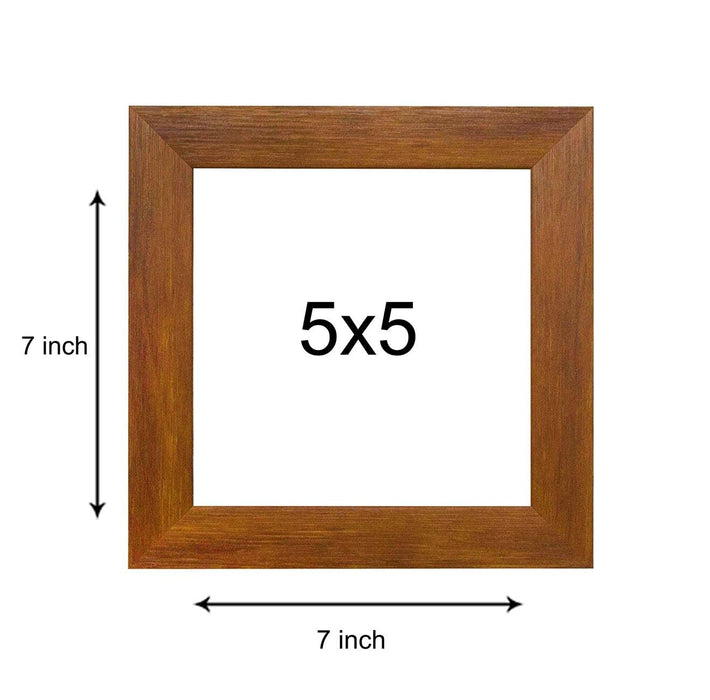 Art Street Synthetic Brown Wall/Table Photo Frame (Picture Size 5 inches X 5 inches, with Stand)