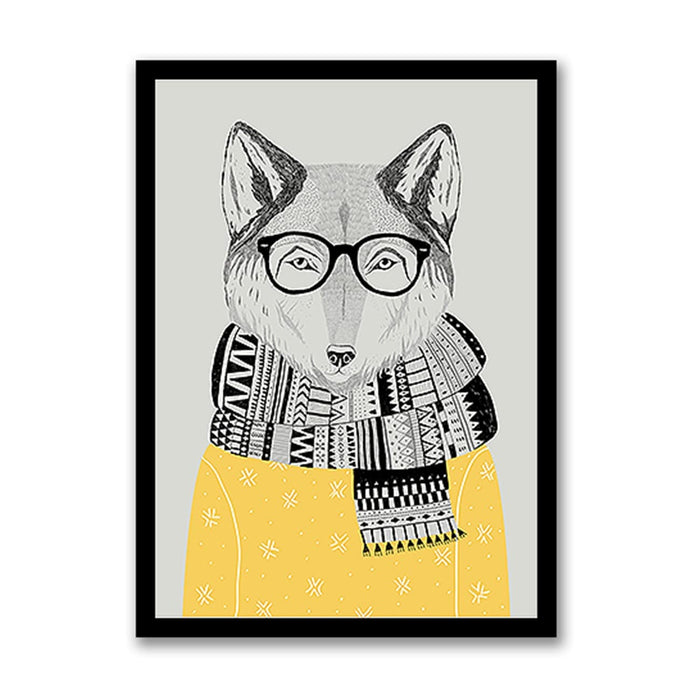 Art Street The Winter Wolf Pencil Design Wall Art Artwork Posters for Home, Kids Room, Wall Hanging Decor & Living Room Decoration I Modern Luxury Decorative gifts (12.9 x 17.7 Inches)