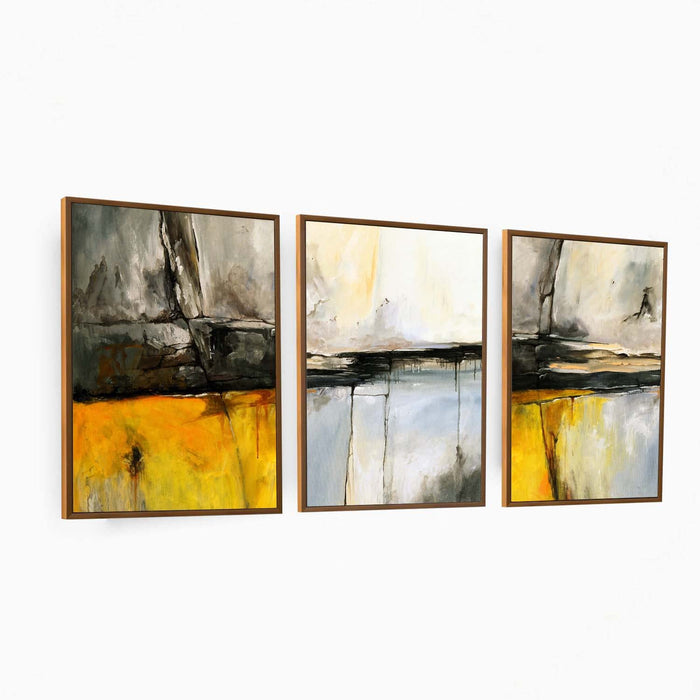 ‎Art Street Set of 3 Abstract Wall Art Canvas Painting with Frame for Home Decoration (13 x 17 Inches)