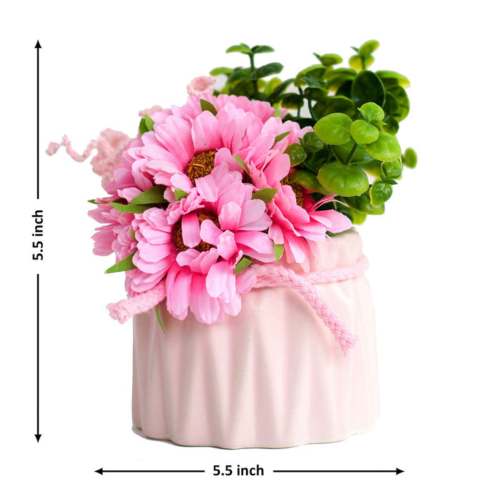 Artificial Sunflower, Flowers Plants in Ceramic Pot/Planter for Home.