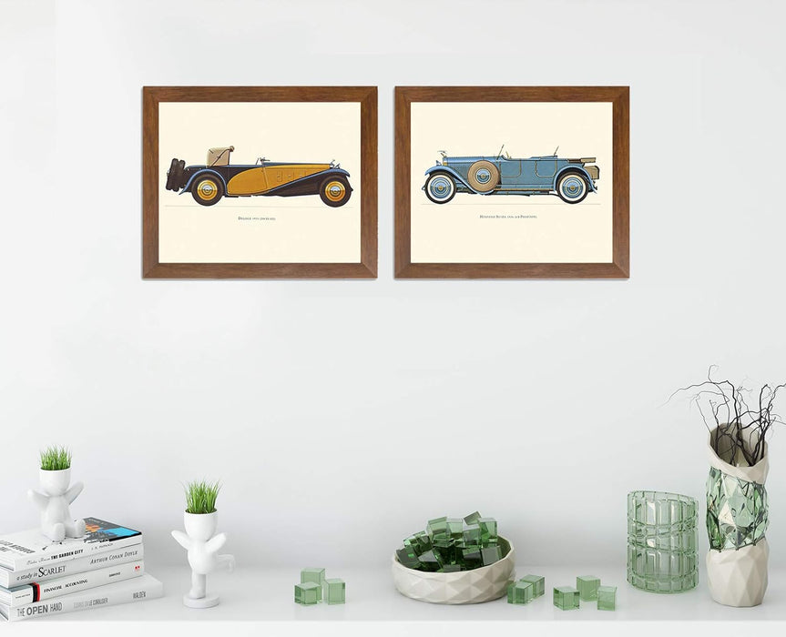 Art Street 'Vintage Car,DELAGE-HISPANO' Framed Poster set of 2.