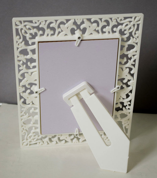 Decoralicious White Designer Royal Table Top Photo Frame Perfect For Office & Home Decor ( Size 4x6 )